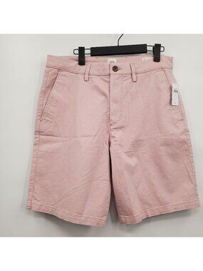 Gap 9" Essential Khaki Shorts Men Size 31 NWT Pink Stretch Till Weave Button